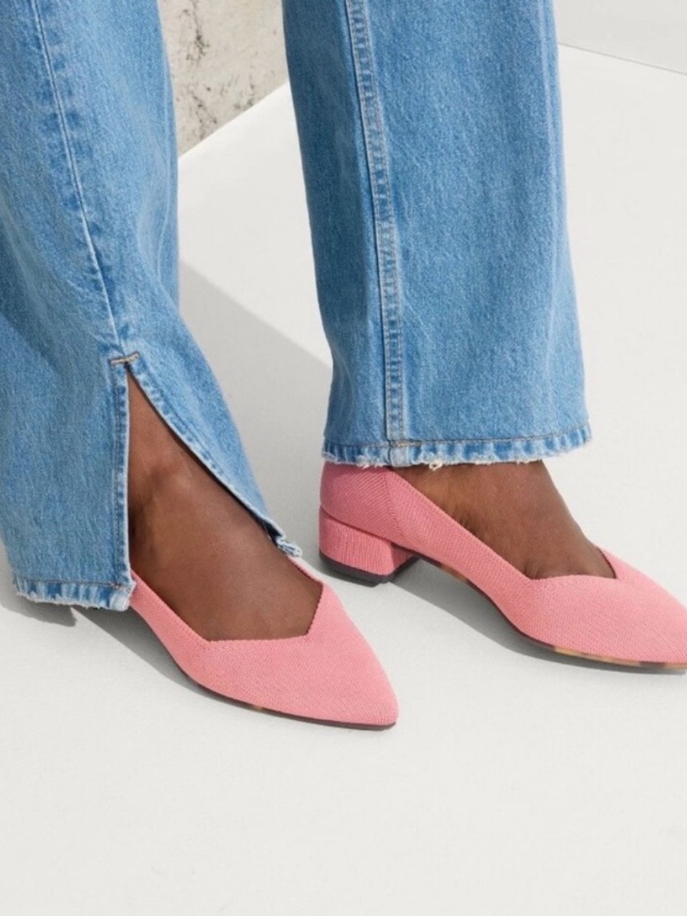 Rothy's High Point Block Heels in Tulip